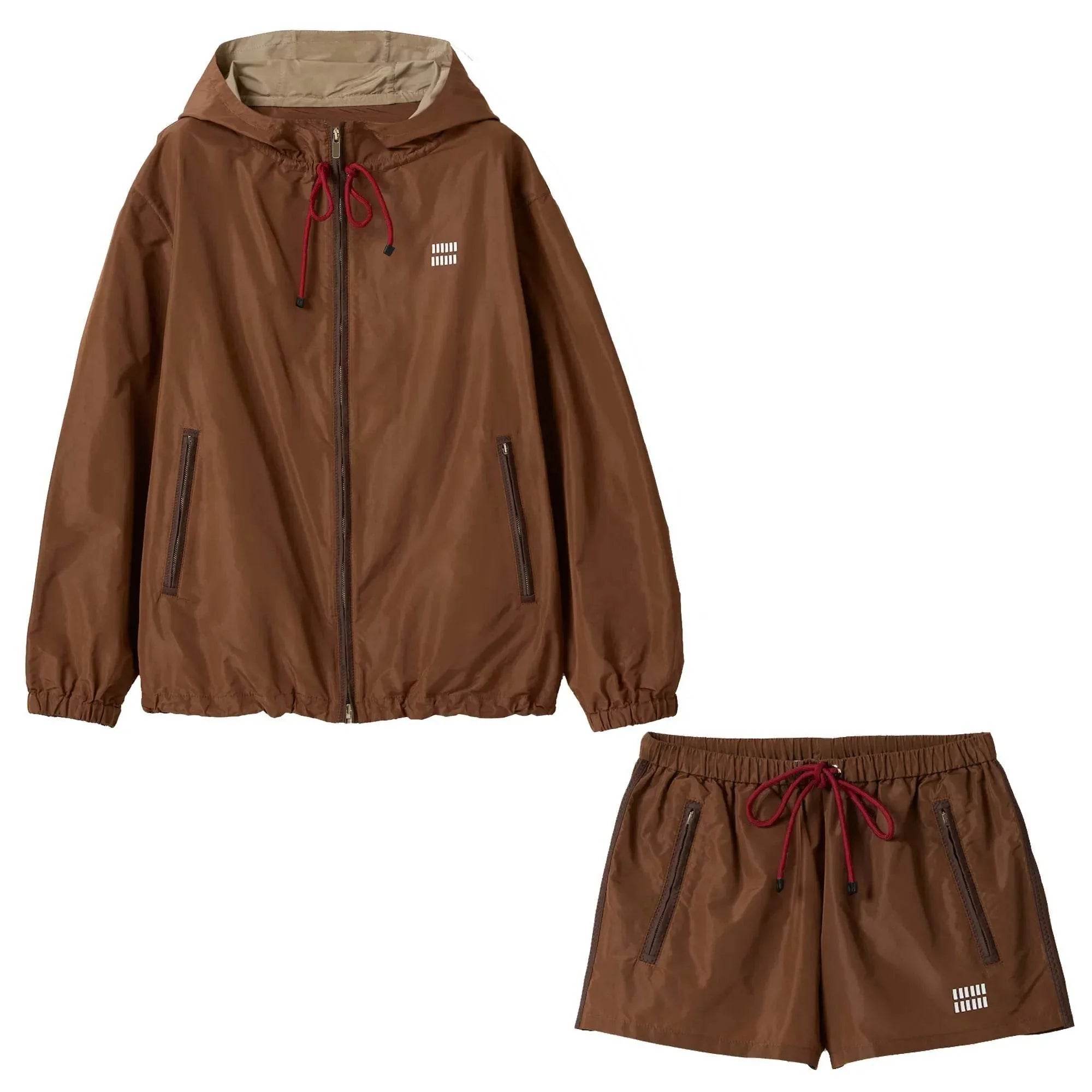 Women's Miu Miu Wool Sunscreen Jacket & Shorts Set – Spring Co-Ord - MODISH X