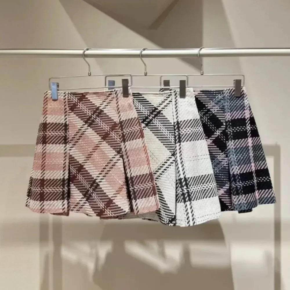 Women’s Japan Style Vintage Plaid Skirt – Perfect for Fall & Summer - MODISH X