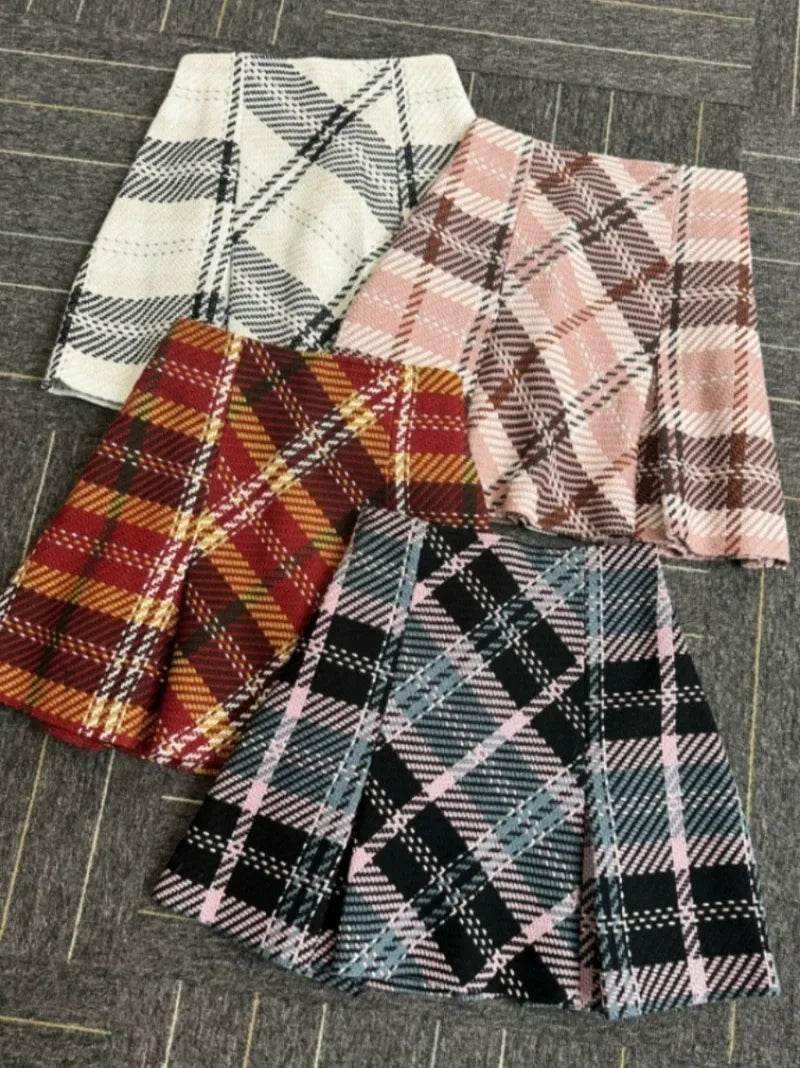 Women’s Japan Style Vintage Plaid Skirt – Perfect for Fall & Summer - MODISH X