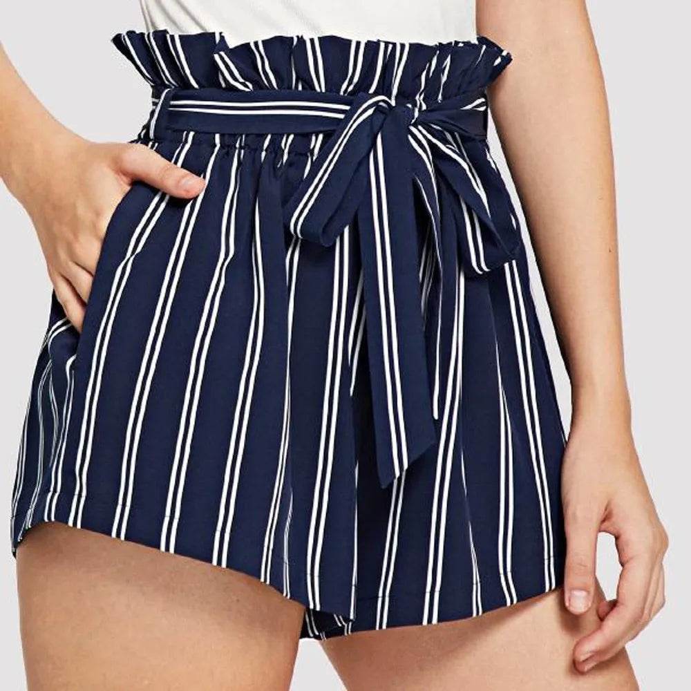 Women’s Plus Size Striped Board Shorts – Stylish Summer Beach Wear - MODISH X