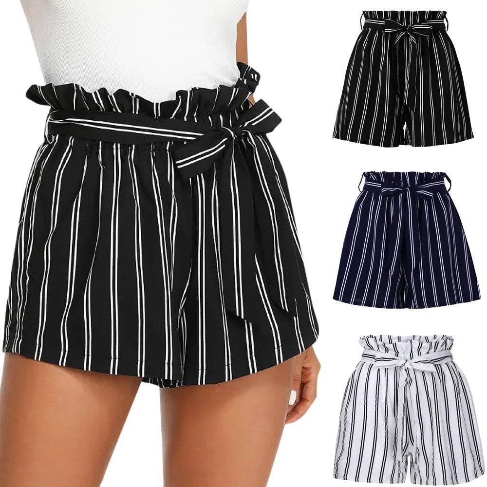 Women’s Plus Size Striped Board Shorts – Stylish Summer Beach Wear - MODISH X