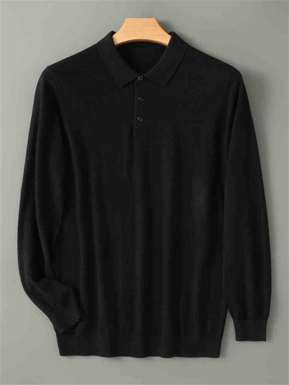 Men’s Cashmere Sweater – Luxurious Wool Lapel Pullover for Winter - MODISH X
