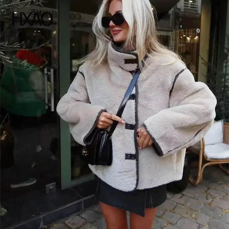 Women’s Faux Fur Bomber Jacket – Plush, Stylish & Cosy - MODISH X