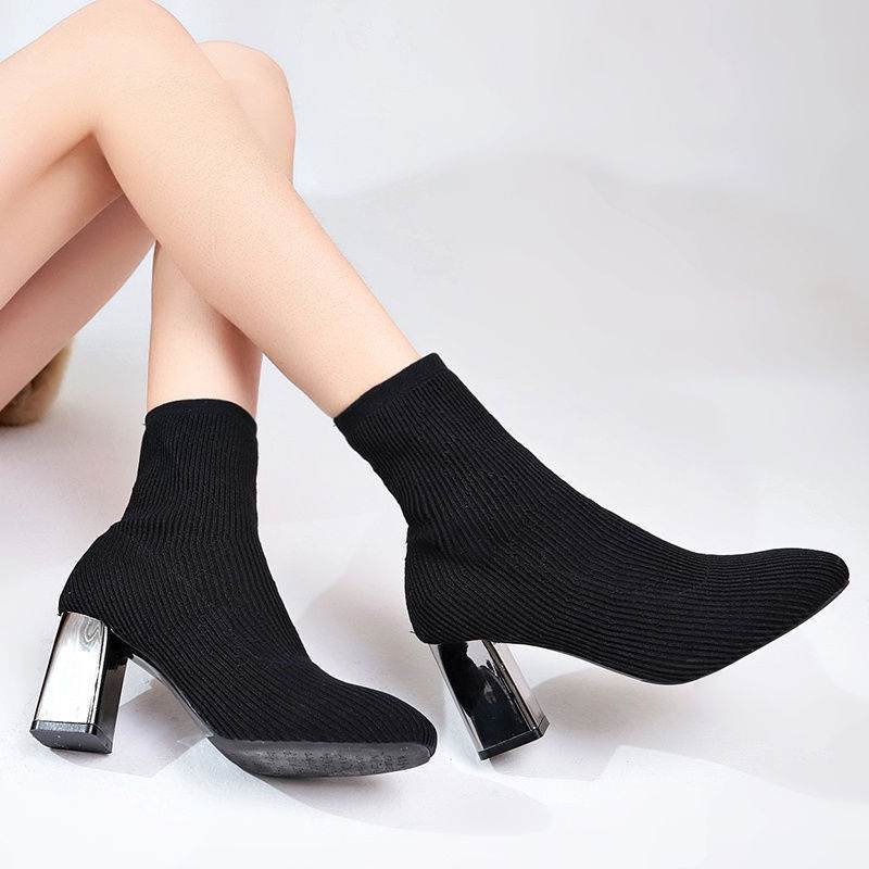 Women’s Elastic Flat Heel Boots – Comfy, Chic & Perfect for All-Day Wear - MODISH X