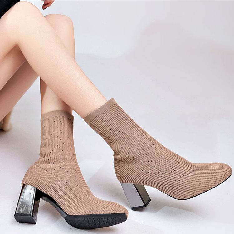 Women’s Elastic Flat Heel Boots – Comfy, Chic & Perfect for All-Day Wear - MODISH X