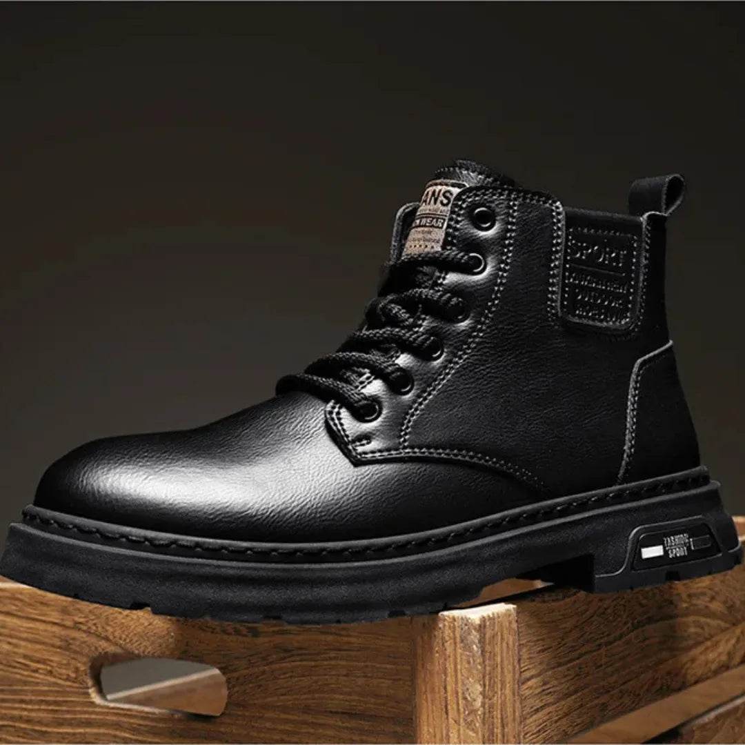 Men’s Genuine Leather Cowhide Work Boots – Durable Outdoor Style Shoes - MODISH X