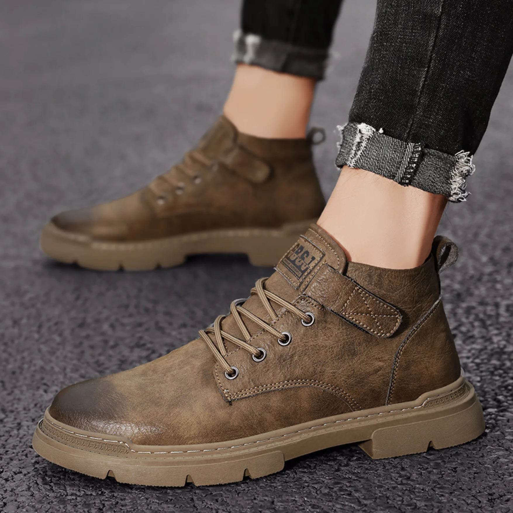 Best Men's Vintage Fashion Motorcycle Boots – Durable & Stylish - MODISH X