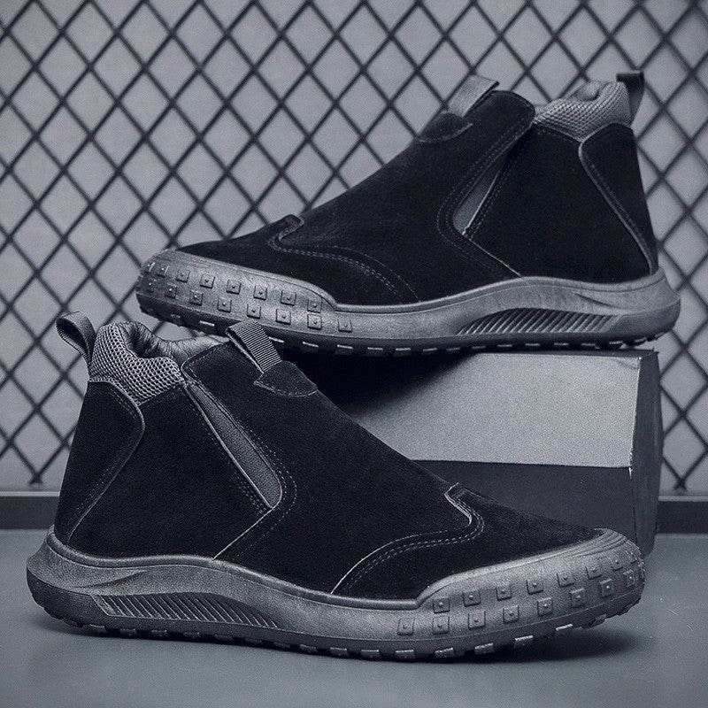 Men’s Waterproof Work Boots – Durable, Side-Zip Design - MODISH X