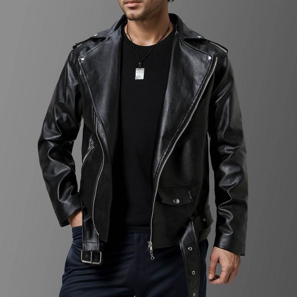 Men’s Slim Fit Lapel Jacket – Stylish & Trendy Leather Coat - MODISH X