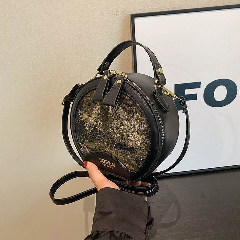 Small Round Messenger Bag for Women – Lightweight PU Design - MODISH X