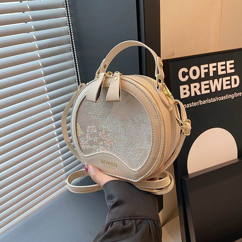 Small Round Messenger Bag for Women – Lightweight PU Design - MODISH X