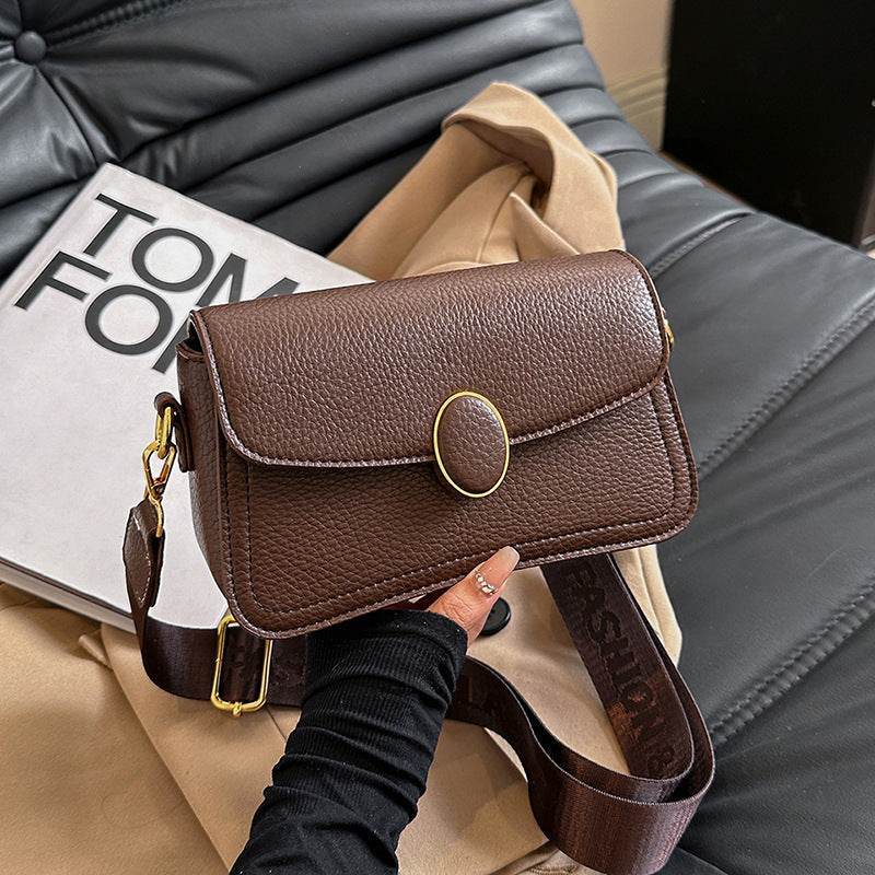 Stylish Women's PU Leather Cross Body Bag with Wide Strap - MODISH X