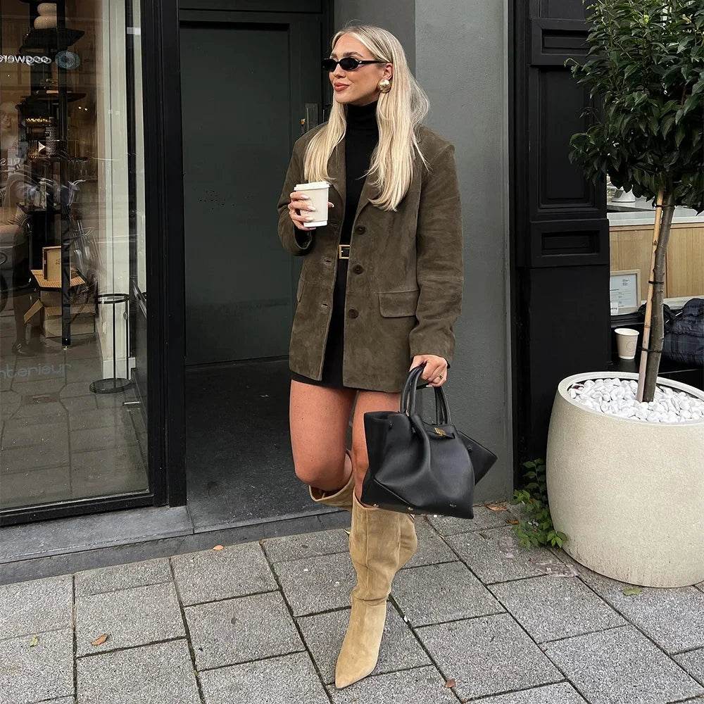 Women’s Vintage Loose Fit Blazer Coat – Classic, Chic & Comfy - MODISH X