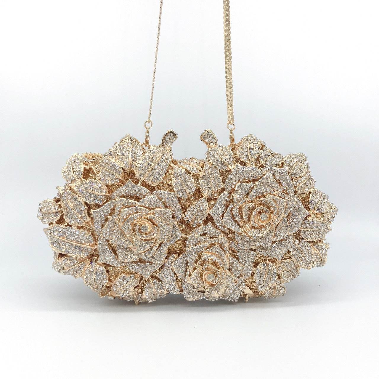 Rose Diamond Clutch Bag – Elegant Evening Clutch for Women - MODISH X