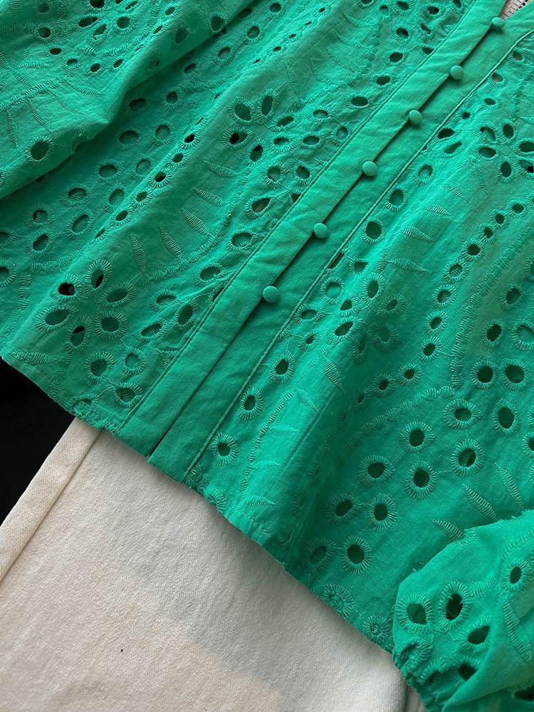 Women's Retro V-Neck Long Sleeve Shirt – Classic UK Style - MODISH X