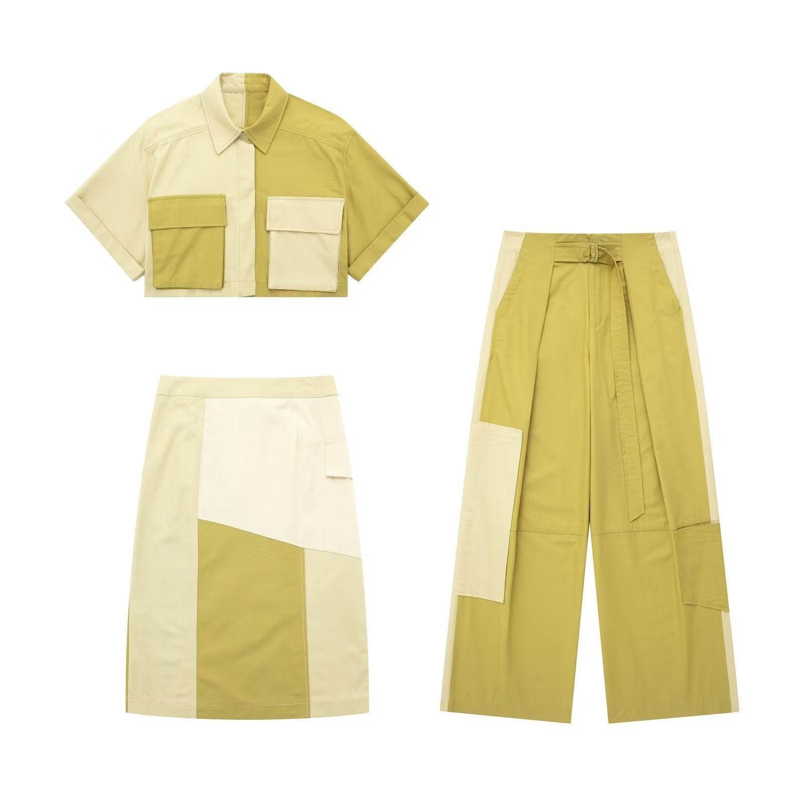 Women's Patchwork Three-Piece Windbreaker Set – Stylish & Comfy - MODISH X