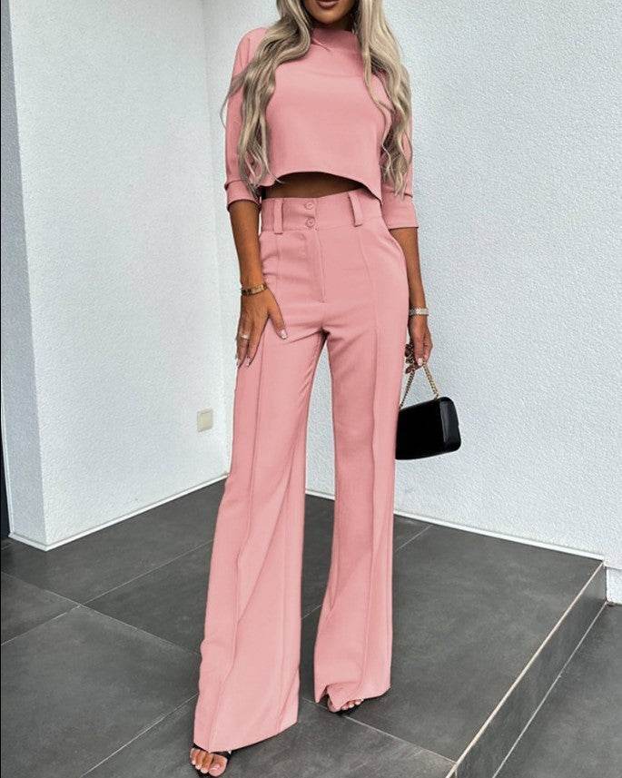 Women’s High-Waist Wide-Leg Trousers – Stylish & Versatile - MODISH X