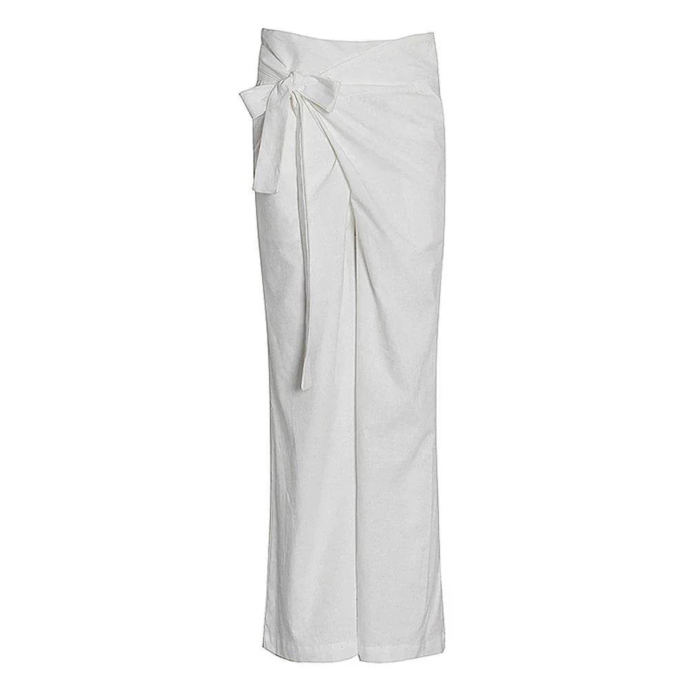 Women’s High-Waist Bowknot Trousers – Stylish UK Fit for Autumn - MODISH X