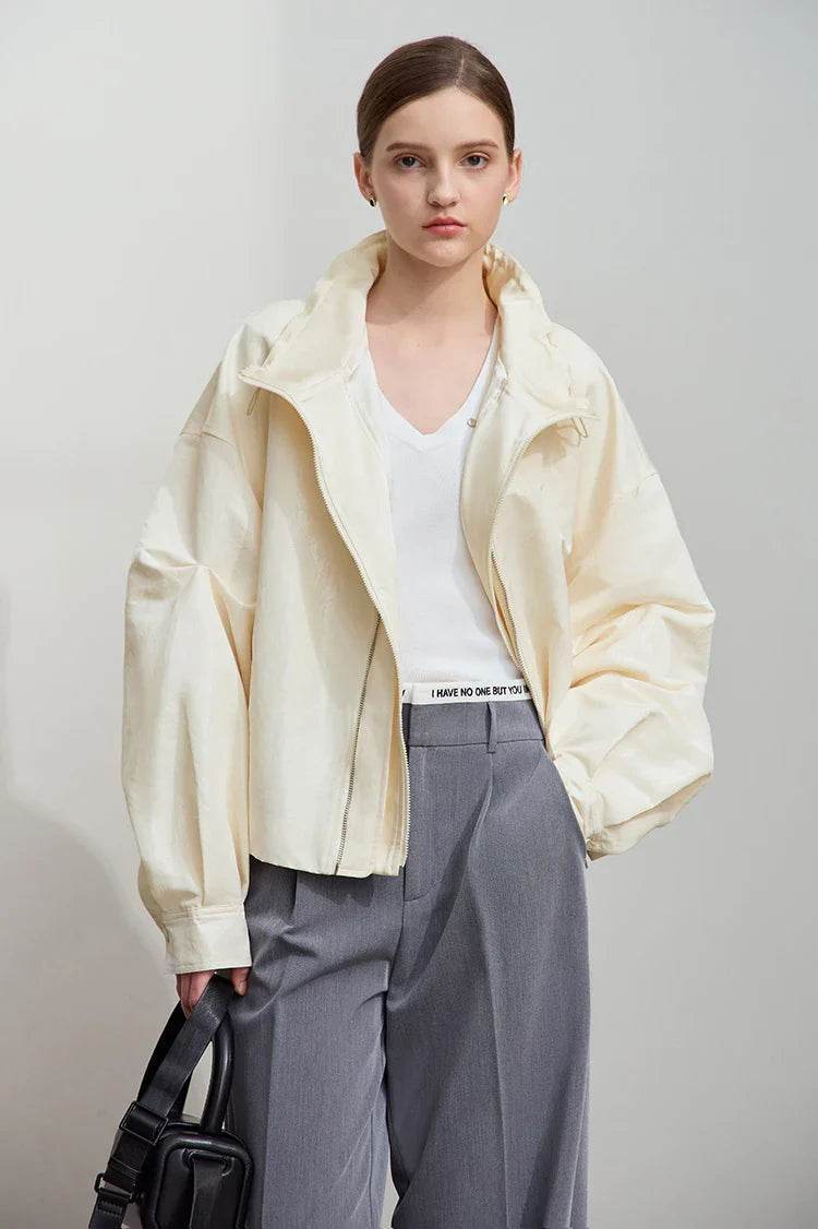 Women’s Amii Minimalist Glossy Jacket – Chic Spring Style - MODISH X