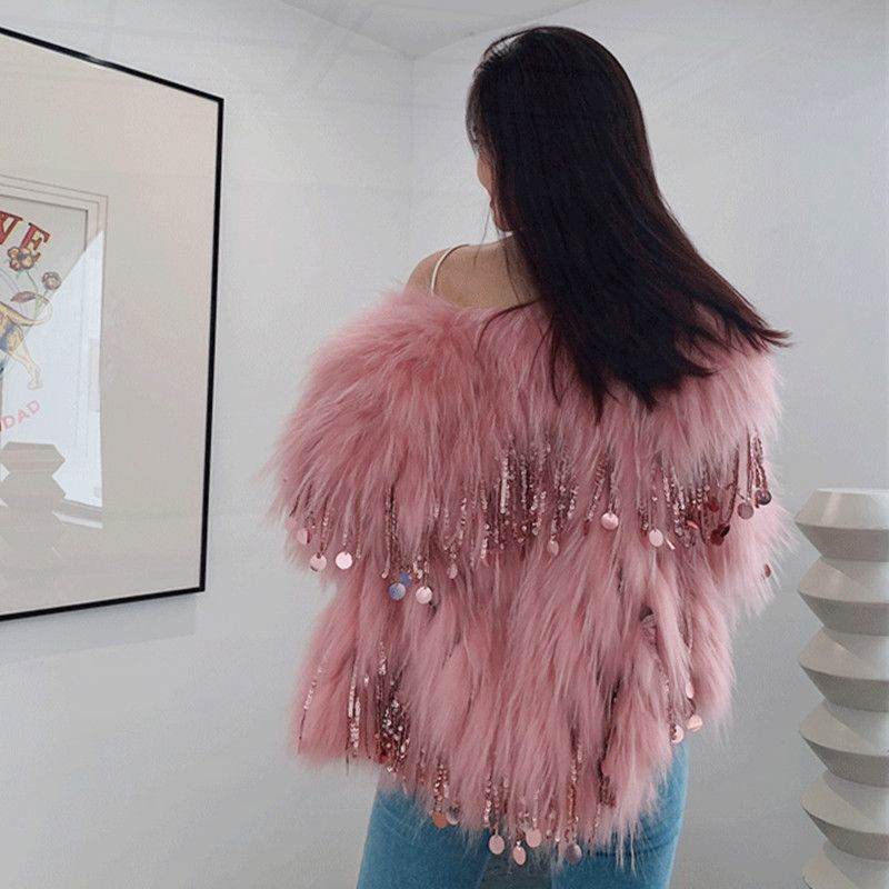 Premium Women’s Tassel Fox Fur Coat – Luxurious & Eco-Friendly - MODISH X