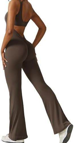 Women’s Sleeveless Flare Jumpsuit – Stylish Yoga & Fitness Wear - MODISH X