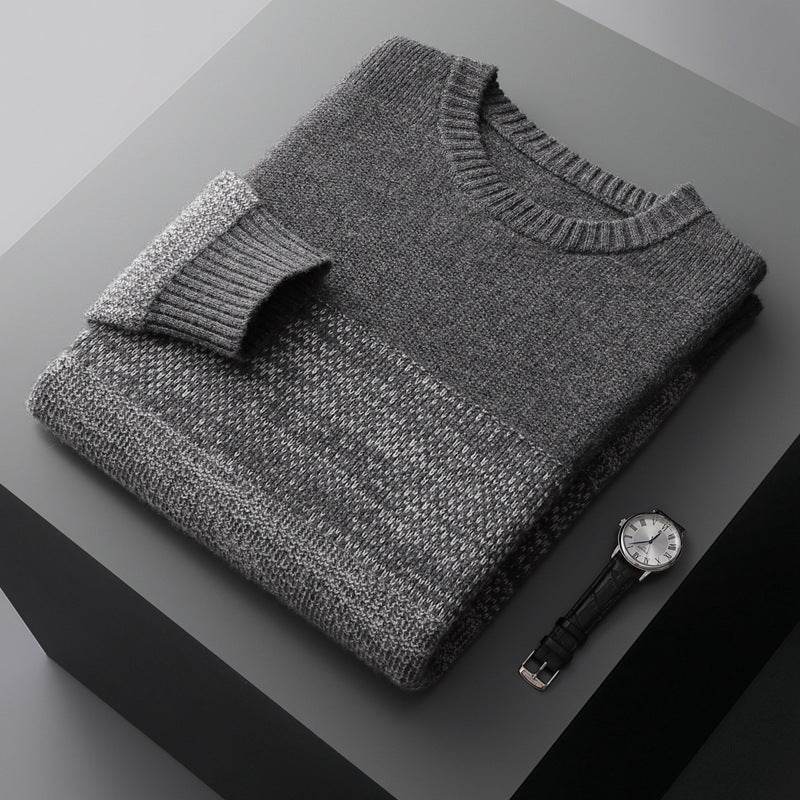 Men’s Knitted Pullover Sweater – Cozy Round Neck Wool Knit for Winter - MODISH X