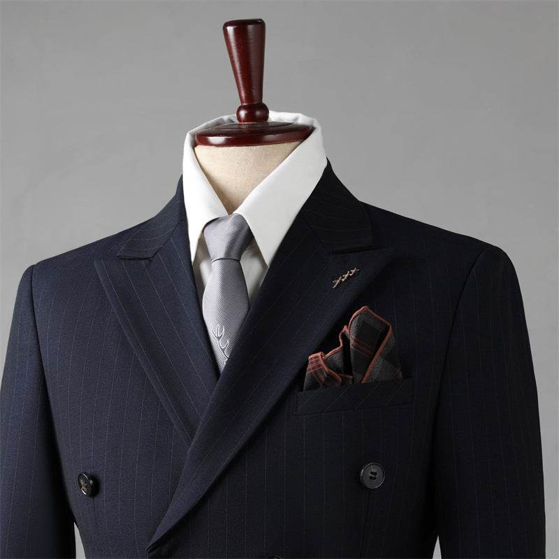 Men’s Double-Breasted Black Suit – Trendsetting & Slim Fit Wedding Suit - MODISH X