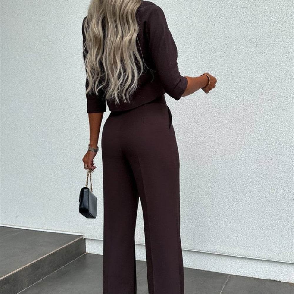 Women’s High-Waist Wide-Leg Trousers – Stylish & Versatile - MODISH X
