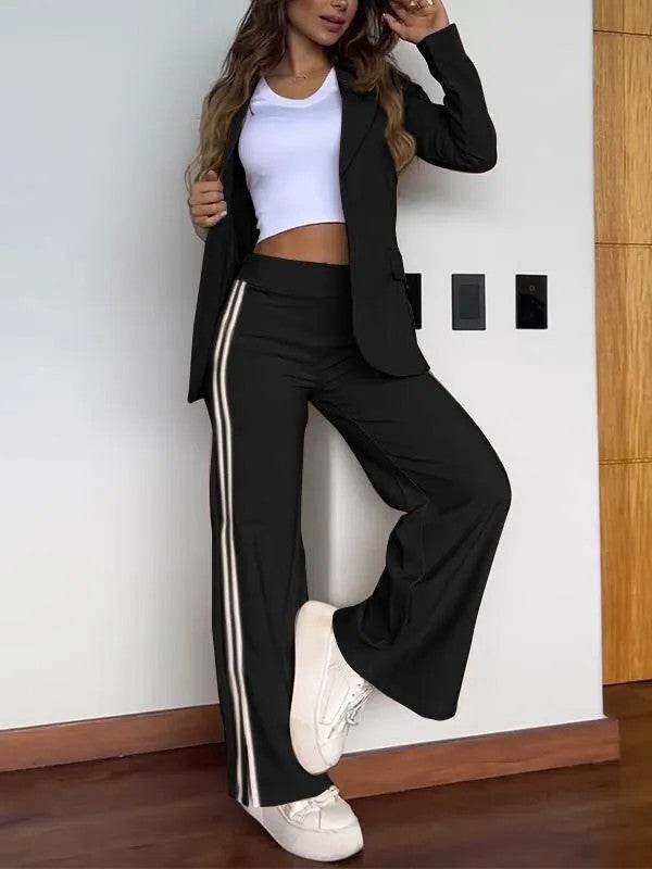 Women’s Polo Collar Two-Piece Suit – Stylish & Elegant - MODISH X