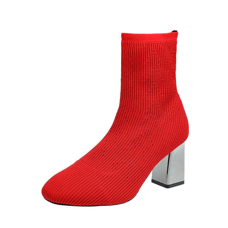 Women’s Elastic Flat Heel Boots – Comfy, Chic & Perfect for All-Day Wear - MODISH X