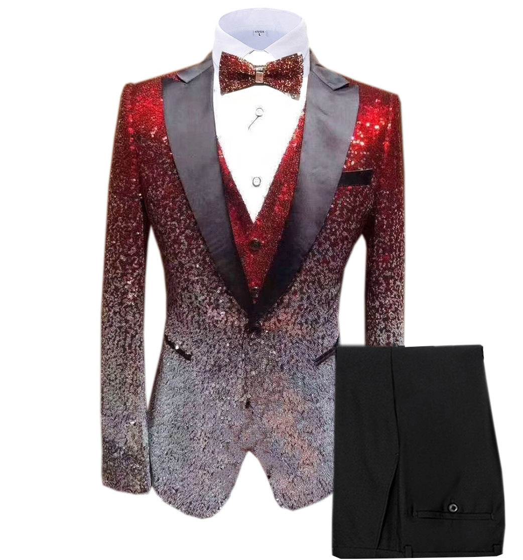 Stylish Three Piece Suit for Men – Smart Sequin Dress Suit - MODISH X