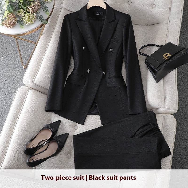 Women’s Black Business Suit for Work – Cropped Pants - MODISH X