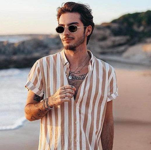 Men’s Striped Casual Printed Cotton Shirt – Stylish & Comfortable - MODISH X