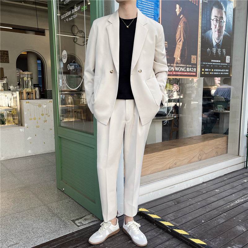 White Suit for Men – Comfortable Loose Fit Casual Summer Dress - MODISH X