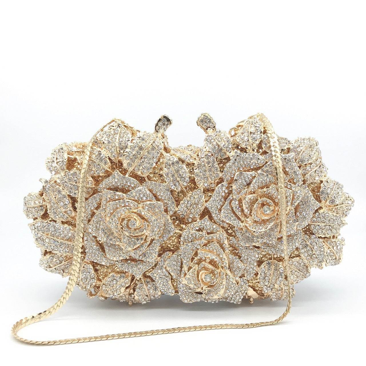 Rose Diamond Clutch Bag – Elegant Evening Clutch for Women - MODISH X