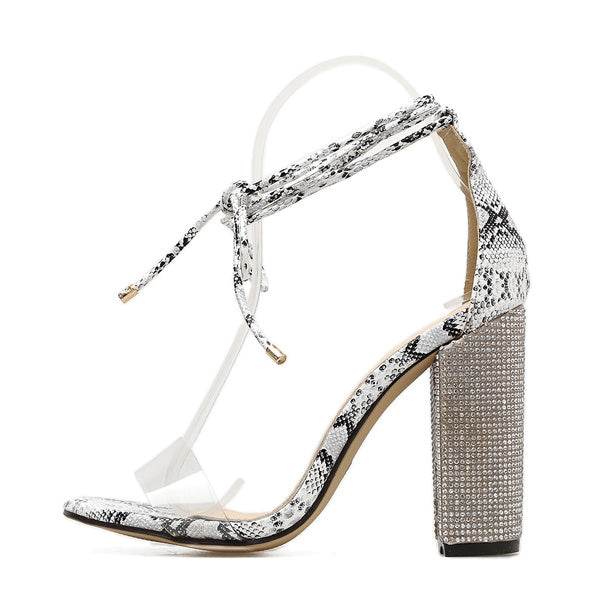 Women's Square Toe Heel Shoes – Modish Strappy High Heel Sandals - MODISH X