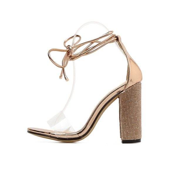Women's Square Toe Heel Shoes – Modish Strappy High Heel Sandals - MODISH X