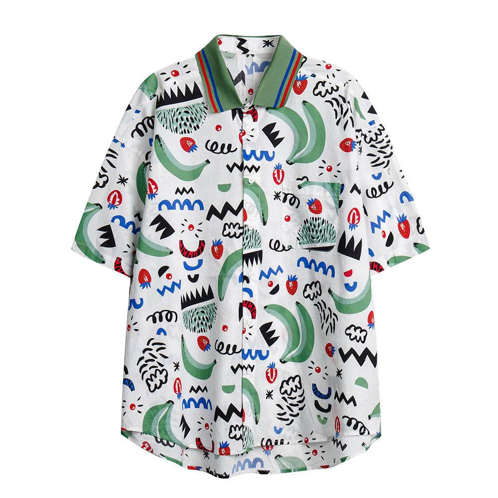 Unisex Abstract Summer Printed Shirts – Stylish Cotton Comfort - MODISH X