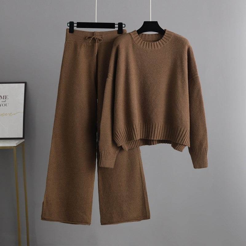 Women’s Knitted Wide-Leg Pants Set – Cozy & Stylish - MODISH X