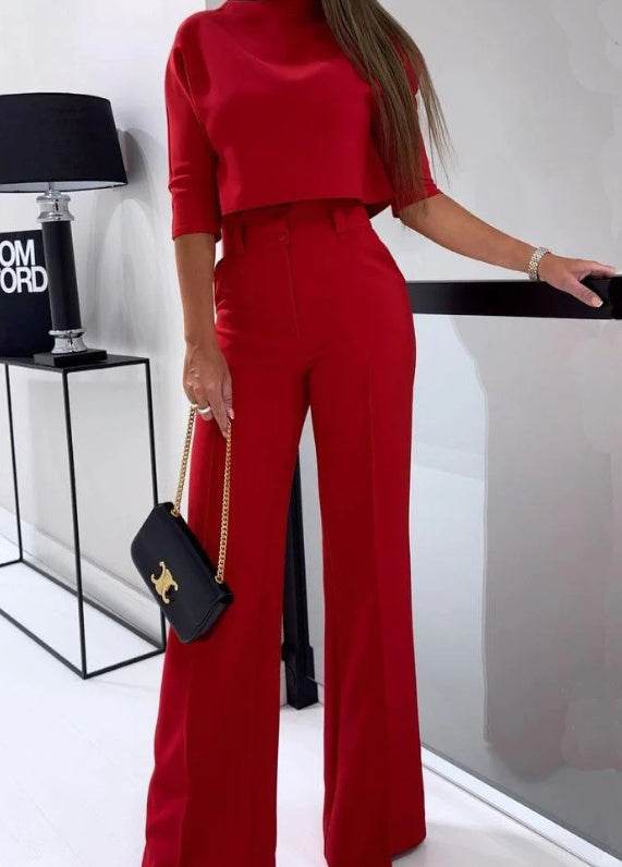 Women’s High-Waist Wide-Leg Trousers – Stylish & Versatile - MODISH X