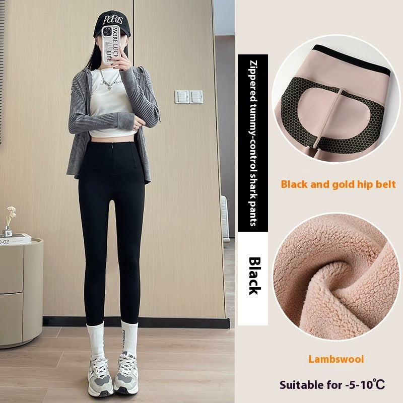 Women’s High Waist Butt Lifting Velvet Leggings – Sculpt, Soft & Stylish