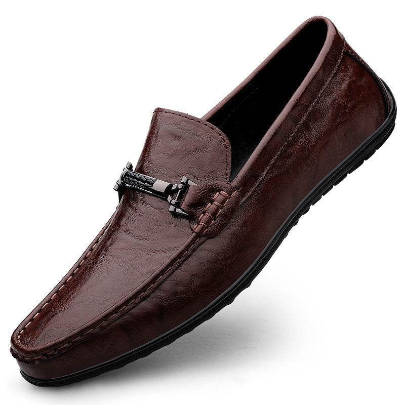 Men's Plus Size Dough Shoes – Leather Loafers with Arch Support - MODISH X