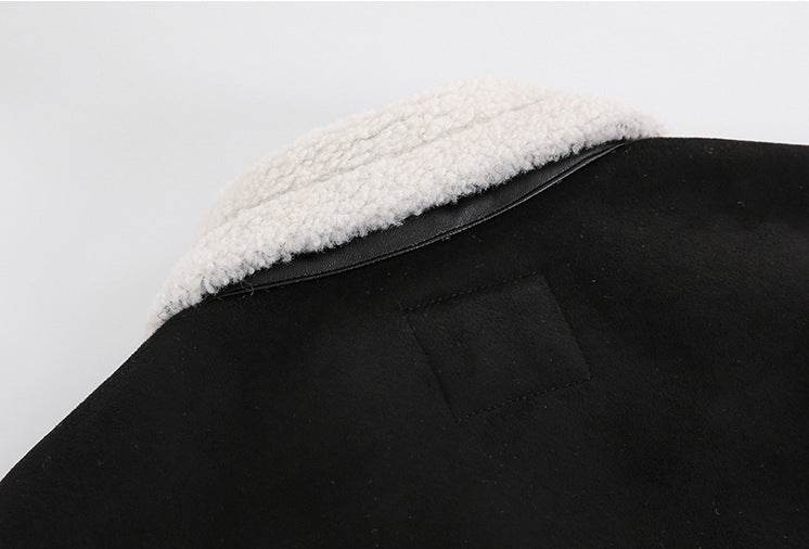 Men’s Wool Black Jacket – Stylish Lamb Wool Outerwear - MODISH X