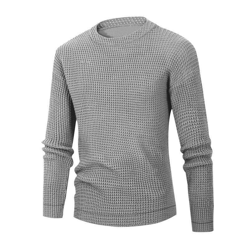 Men’s Waffle Knit Long Sleeve Sweater – Stylish & Comfortable - MODISH X