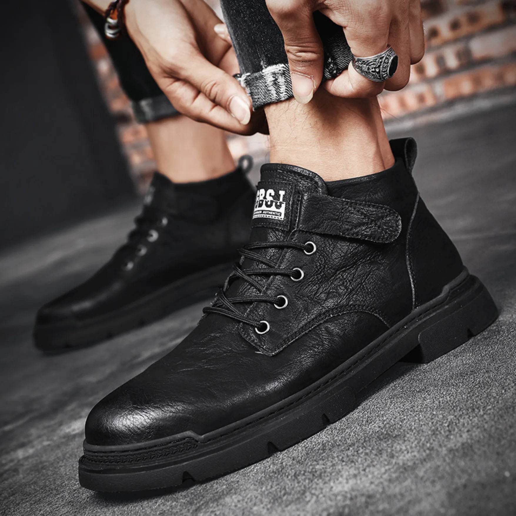 Best Men's Vintage Fashion Motorcycle Boots – Durable & Stylish - MODISH X