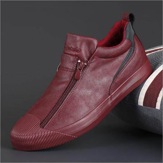 Men’s Double Zipper Casual Board Shoes – Breathable Canvas, Non-Slip Sole - MODISH X