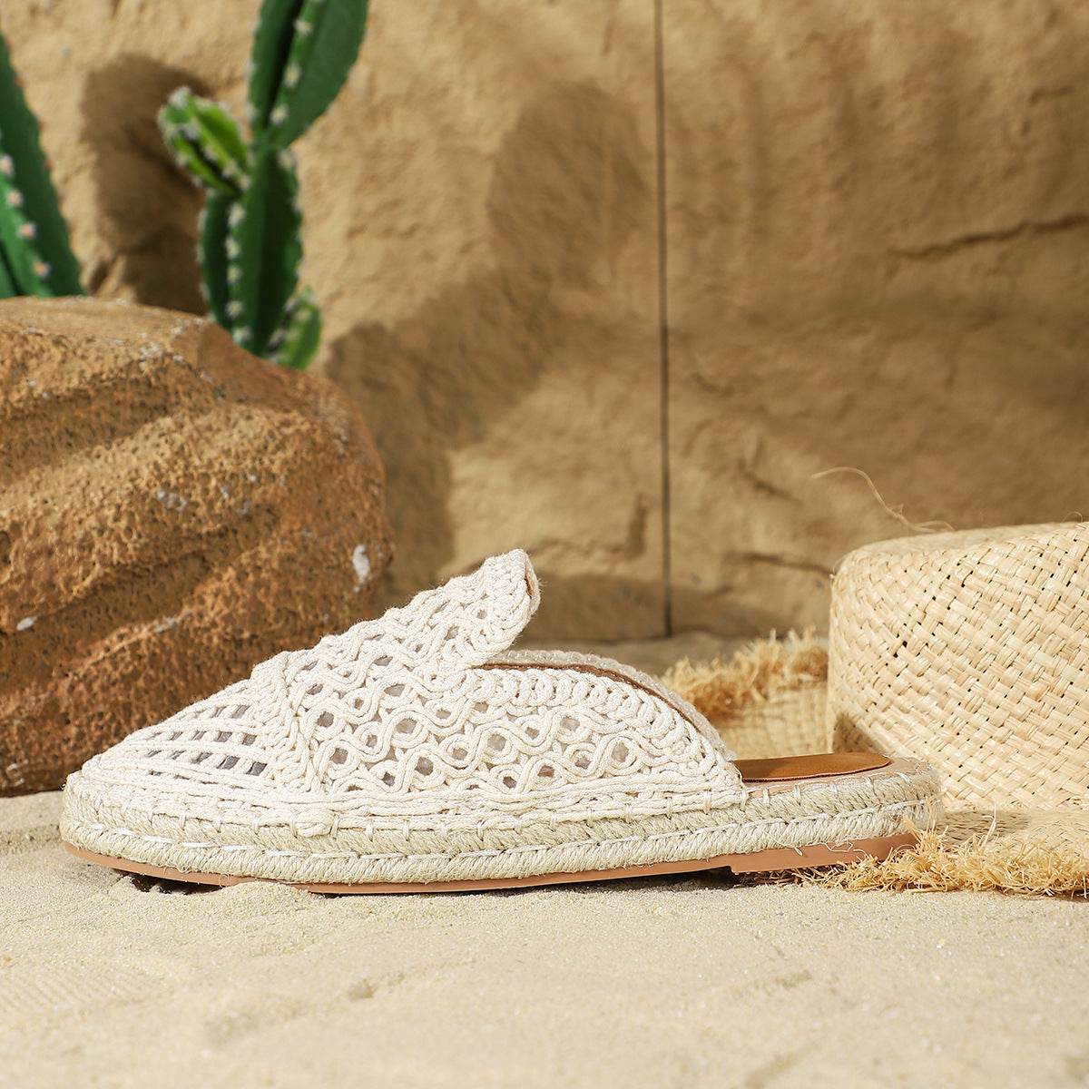 Women’s Closed Toe Hollow-Out Flat Slippers – Breathable Summer Style - MODISH X