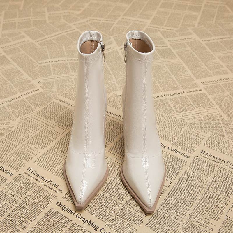 Women’s White Slim Ankle Boots UK – Trendy, Stylish & Autumn-Ready - MODISH X
