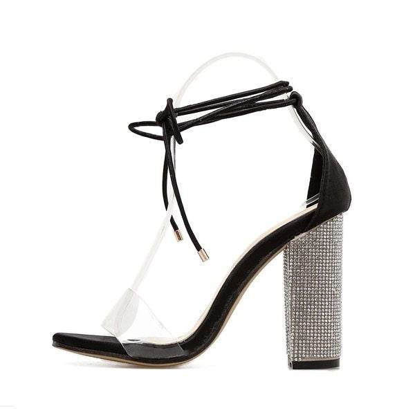 Women's Square Toe Heel Shoes – Modish Strappy High Heel Sandals - MODISH X