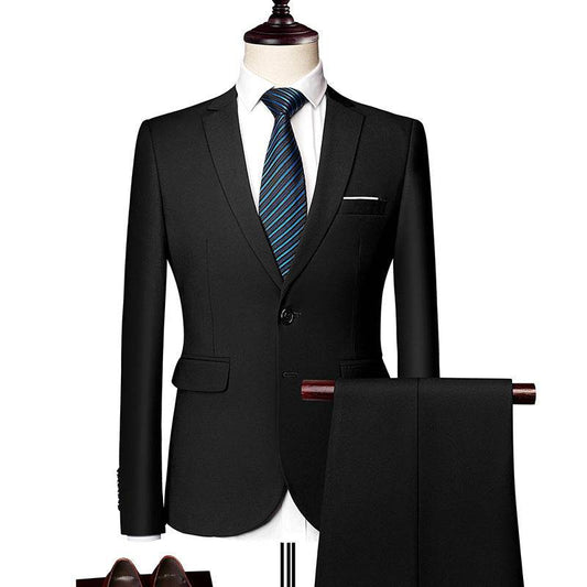 Black Suit for Men – Comfortable Casual Dress Two-Piece Suit - MODISH X